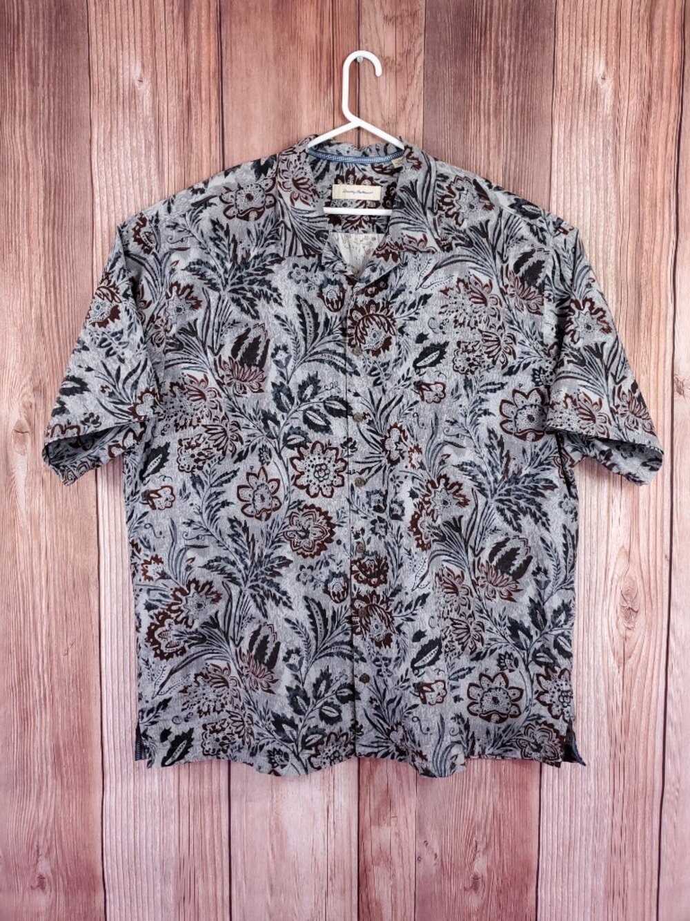 Tommy Bahama Mens Size 3XT Silk Hawaiian Shirt Tropical Floral Camp Button Up